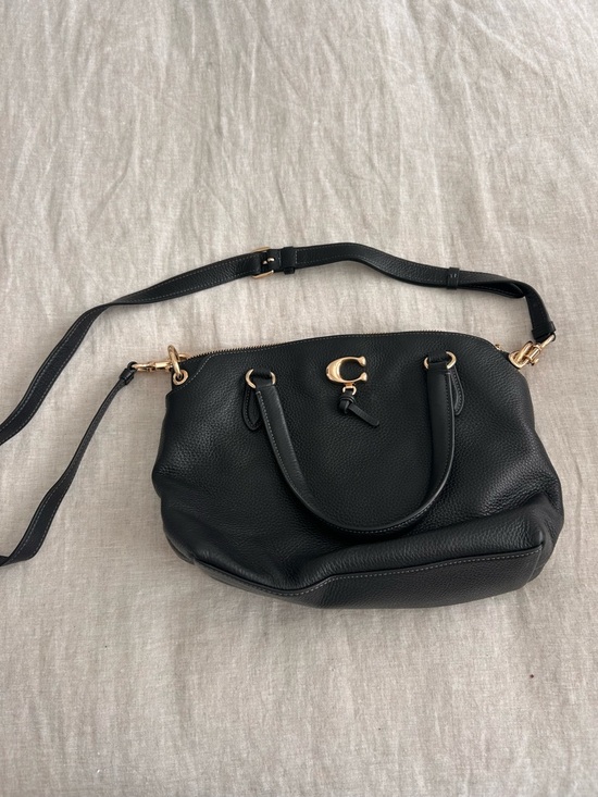 Coach Handbags - Coach Leather Remi Satchel with Gold Hardware Accent